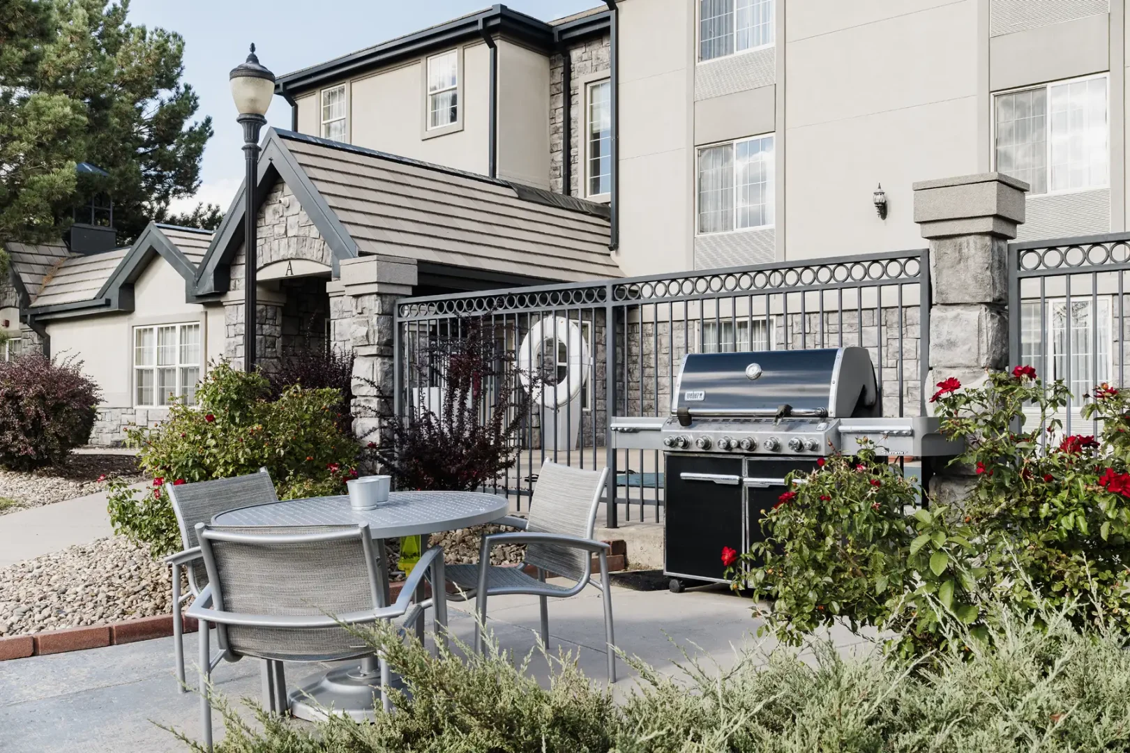 grill and patio area